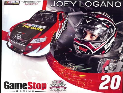 JOEY LOGANO 2011 GAMESTOP NASCAR THE GAME NNS POSTCARD Cover