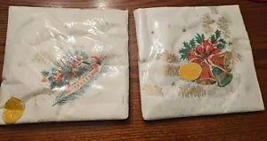 2 paquetes servilletas de papel de lujo vintage Dinamarca campanas de Navidad trineo acebo - Imagen 1 de 8