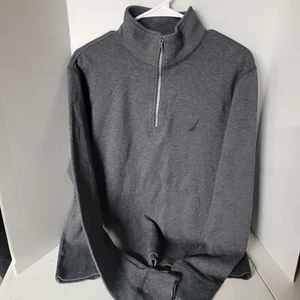NAUTICA Men's Grey Collar 1/4 Zip Pullover Size Medium  - Picture 1 of 4
