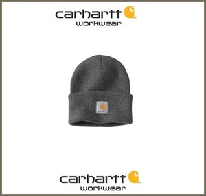 Original ! CARHARTT unisex Herren Damen Mütze A18 Rippstrick Beanie Coal Heather - Bild 1 von 1