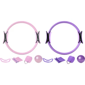 Pilates Kit For Home Workouts Pilates Ring Yoga Ball Resistance Bands 5X - Picture 1 of 14
