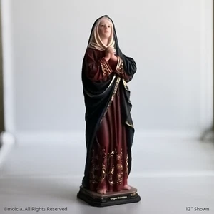 moicla - Our Lady of Sorrows Statue - 12" Catholic Figurine | Virgen Dolorosa - Picture 1 of 5