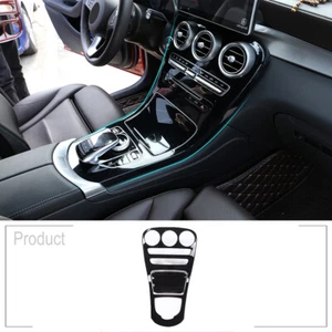 Cubierta de panel de consola central negra para Benz Clase C W205 GLC X253 2015-18 - Imagen 1 de 12