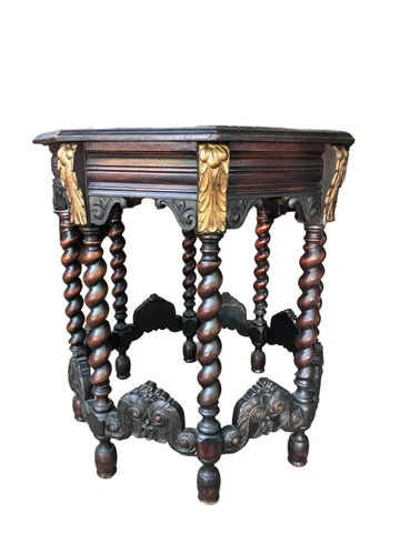 Jacobean Style Gilded Barley Leg table Cover