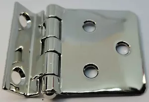 3/8" Off Set Sellers Cabinet Hinge NICKEL Hoosier Wilson Solid Brass antique old - Picture 1 of 10