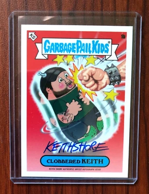 2022 Topps X MLB GPK Garbage Pail Kids CLOBBERED KEITH Artist On card AUTO #1b - Image 1 of 3