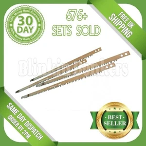 FOUR 24" BOW SAW BLADES SPARE SHARP REPLACEMENT FOR TREE WOOD BRANCH LOG PRUNING - Picture 1 of 4