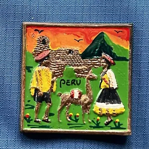 Perú 🇵🇪 Imán de nevera recuerdo turístico. "2,5""x2,5""" - Imagen 1 de 2