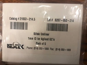 Uniliner Fodera di Ingresso, 1.0 mmx6.3x78.5 per Agilent GCs Siltek Disattivazione, 5/pk - Foto 1 di 2