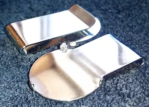 STAINLESS STEEL 50c MONEY CLIP! INSERT UR OWN FRANKLIN JFK or LIBERTY! SAV-A-LOT - Picture 1 of 1