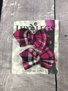 LUX GAMBE FIOCCHI A SCATTO ROSA NERO PLAID PUNK ROCK GOTH SEXY CARINO NUOVO (H16) - Foto 1 di 4