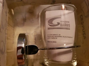 Glass Tumbler Holder With Tumbler in Polished Chrome MSRP $84.95 - Picture 1 of 6