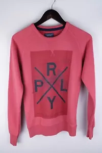 Replay Men Sweatshirt Casual Pink Cotton Blend Pullover size XS - Picture 1 of 7