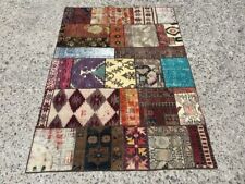 Patchwork Area rug, vintage 4x6 rug, vintage rugs, rug for bedroom,