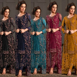 Indian Designer Pakistani Salwar Bollywood Women Readymade Kameez Wedding Suit - Picture 1 of 35