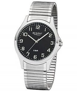 Regent Armbanduhr mit Mineralglas und Edelstahlband - deutsche Uhrenmarke Zeitlo