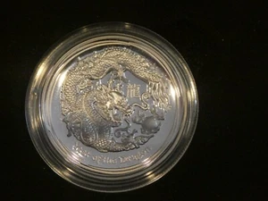 2012 Year of The Dragon 1oz Silver High Relief Coin - Picture 1 of 3