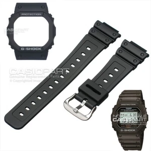 Genuine Casio Watch Band & Bezel G-Shock DW-5600E-1V DW-5600E Black Strap Shell - Picture 1 of 6