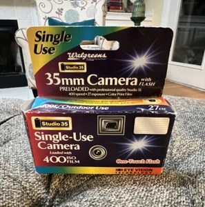 Vintage WALGREENS Single Use Camera Studio 35 400 ISO Film 27 Exp /Sealed NOS - Picture 1 of 4