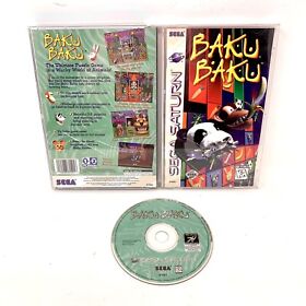 Baku Baku Sega Saturn Authentic Complete Case Game Manual