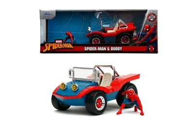 Marvel Avengers Car Kid Gift by Jada Toys,  Spiderman & Buggy, 1:24 model  - Image 1 of 4