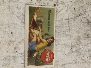 Vtg 1942 Coca Cola Original Advertising Ink Blotter Litho Coke Cardboard B177 - Picture 1 of 4