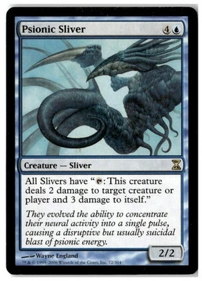 MTG Psionic Sliver - Time Spiral Moderately Played English - Image 1 of 2