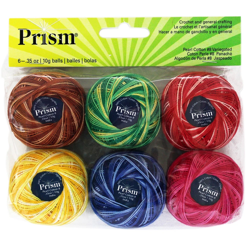 DMC 74497  Prism Pearl Cotton Size 8 6/Pkg-Variegated - Image 1 of 1