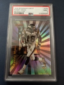 Randy Moss Bowman’s Best Refractor Rookie RC 1998 #109 #/400 PSA 9 como nuevo - Imagen 1 de 2