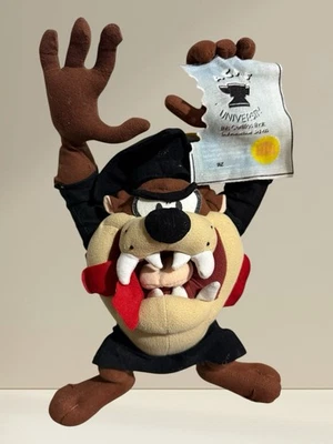 De colección Nanco 2005 Looney Toons Diablo Tazmaniano Graduado Peluche Diploma Negro WB Foto 1 de 4