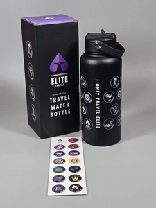 NEU Carnival Cruise ELITE Players Club Edelstahl Reise Wasserflasche & Aufkleber - Bild 1 von 4