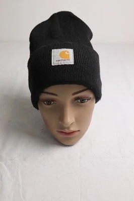 CARHARTT CAPPELLO BERRETTO BEANIE UNISEX TG UNICA HAT VINTAGE LOGO NERO - Imagen 1 de 4