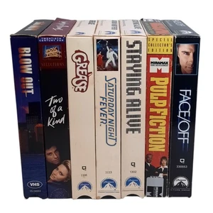 7x John Travolta VHS Movies Bundle Lot Collection Pulp Fiction Blow Out Face Off - Picture 1 of 14