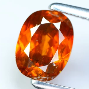3,20 ct Top Perfect Oval 9,6x7,4 mm 100 % Natur Orange Gelb Spanien Sphalerit - Bild 1 von 7