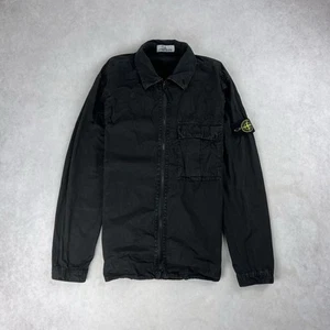 Stone Island Full Zip Overshirt XL Jacket Black Shacket Coat 4616 - Picture 1 of 4