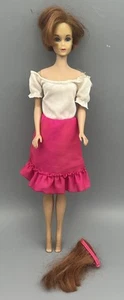 Vintage 1971 Hair Happenins Barbie Doll Sears Exclusive On Midge Body W/ Dress - Bild 1 von 18