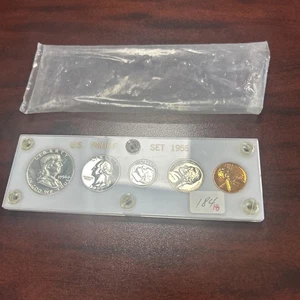 1956 US Mint Silber PP fünf Münzen Set in weißem kapitalem Plastikhalter SCHÖN! ✅ - Bild 1 von 7