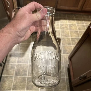 C. F. Rothermel Dairy Embossed Quart Milk Bottle Minersville Pennsylvania PA - Picture 1 of 14