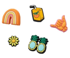 Crocs Jibbitz Sunshine Is Fine 5 Pack Shoe Charms Unisex Accessories Size OS, - Picture 1 of 3