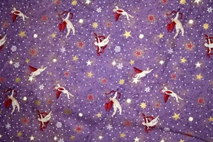 HEAVENLY HARMONIES ON PURPLE FROM CONCORD FABRICS - 100% COTTON FABRIC - Picture 1 of 4
