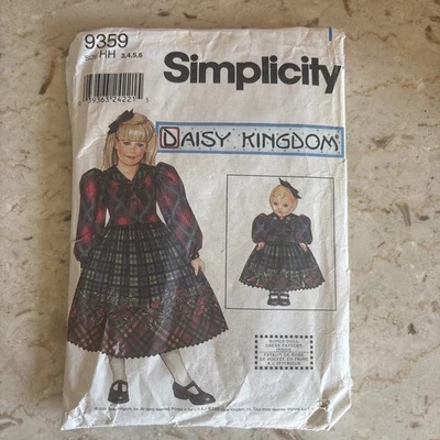 Simplicity 8259 18" Doll & Childs Dress Sizes 3-6 Uncut  Pattern Daisy Kingdom - Image 1 of 3