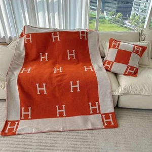 67X53" H-Decke Wolle Kaschmir Werfen Plaid Decken Schal Sofa Flugzeug Mehrfarbig - Bild 1 von 35