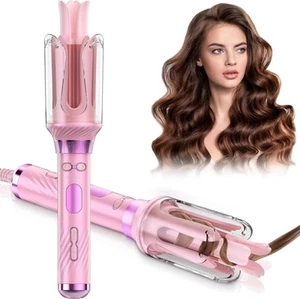 Automatic Curling Iron Hair Curler - HITTIONA Rotating Pink+purple - Picture 1 of 5
