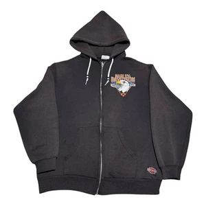 Vintage 1985 Hanes Harley Davidson Faded Full Zip Hoodie Sweatshirt Adult Large - Picture 1 of 8