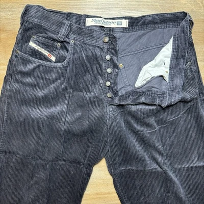Vintage Diesel Pants Men 40 (Fits 36x26) Purple Saddle Corduroy Relaxed Italy - Image 1 of 4