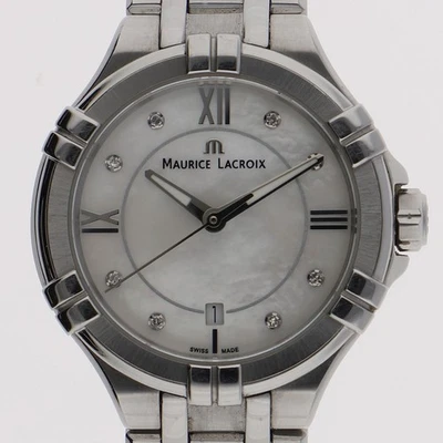 RELOJ MAURICE LACROIX AI1004 Icon 8P Diamante Carcasa Blanca SS QZ Foto 1 de 4