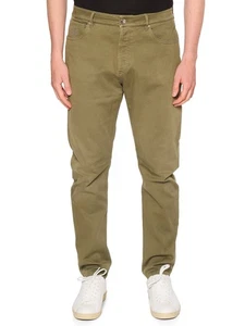 BRUNELLO CUCINELLI Green Twill Cotton Slim Leisure Fit Jeans EU 50 US 34 - Picture 1 of 10