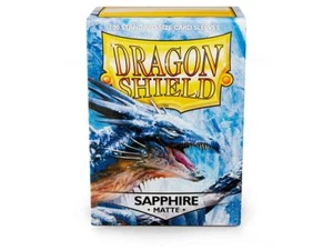 Matte Sapphire 100 ct Dragon Shield Standard Sleeves - Picture 1 of 2