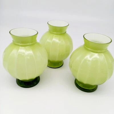 House Doctor  dänisches Design Vase Glas Set 3 Stück Grün Glasvasen klein NEU! - Bild 1 von 4