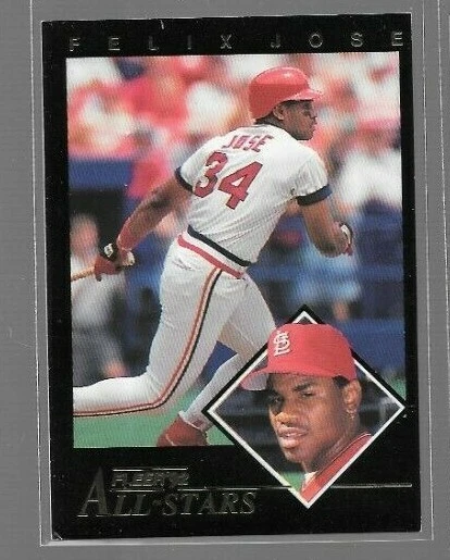 1992 Fleer All-Stars Felix Jose #1 Cardinals - Image 1 of 1